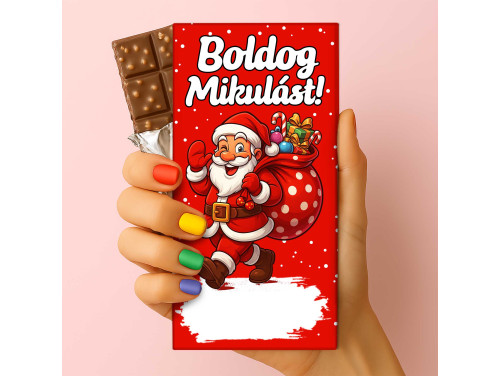 Csoda Csoki - Feliratos Csokoládé - Boldog Mikulást - Mikulás Ajándék - Mikulás Csoki - Rizses Csokoládé 75 g