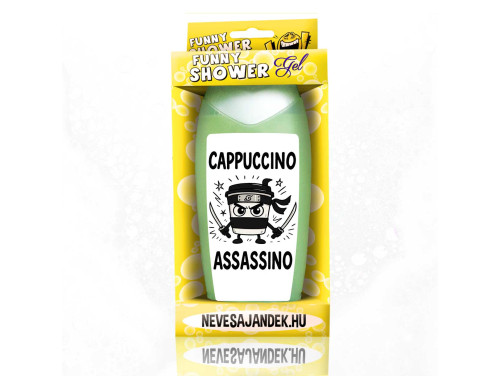 (TUS193) Vicces tusfürdő 300 ml – Brainrot figura „Cappuccino Assassino” Tusfürdő - Brainrot Ajándék