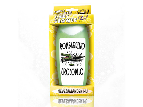 (TUS197) Vicces tusfürdő 300 ml – Brainrot figura „Bombardino Crocodilo” Tusfürdő - Brainrot Ajándék