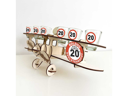 Fa Repülős Italos Szett - Így néz ki egy tökéletes 20-as - Vicces Ajándék 20. Születésnapra