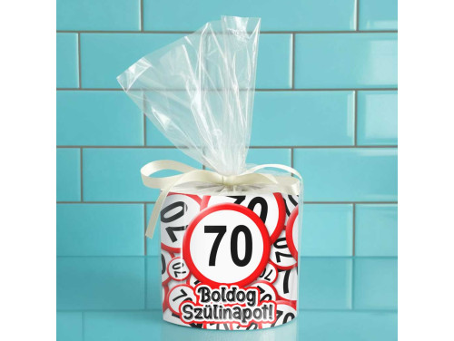 Vicces WC Papír 70. Születésnapra – 70 Boldog Szülinapot felirattal - Poénos Ajándék 70 Éveseknek, 70. Szülinapi Ajándék