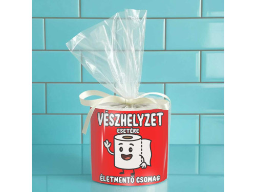 Vicces WC Papír – Vészhelyzet esetére, életmentő csomag - Vicces Ajándék Férfiaknak, Nőknek