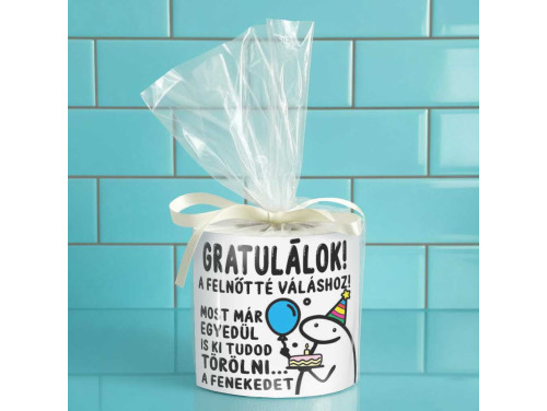 Vicces WC Papír Születésnapra – Gratulálok a Felnőtté Váláshoz - Vicces Szülinapi Ajándék