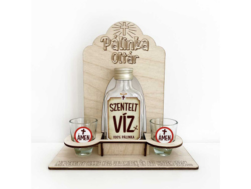Vicces Pálinka Oltár - Szentelt Víz - Pálinka Kínáló Készlet