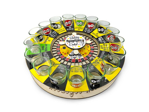 Részeges Rulett Ivós Játék - Boldog Nyugdíjas Éveket - Ivós Rulett Társasjáték Nyugdíjas Búcsúztatóra