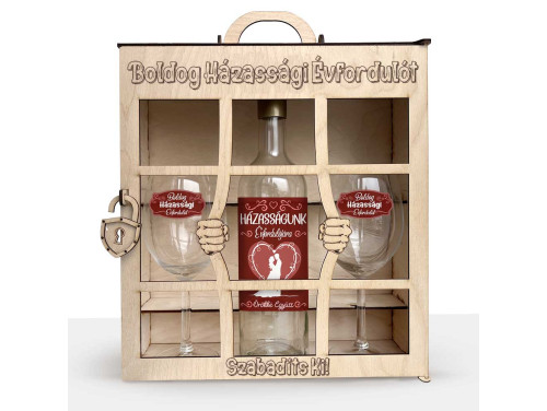 Börtönös Boros Italos Szett - Házasságunk Évfordulójára - Házassági Évfordulóra Ajándékszett Pároknak