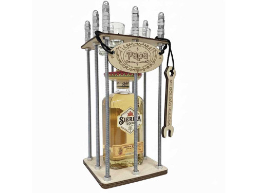 Vicces Fém Rácsos Börtön Italtartó - Papa - Apák Napi Ajándék Papának Italtartó