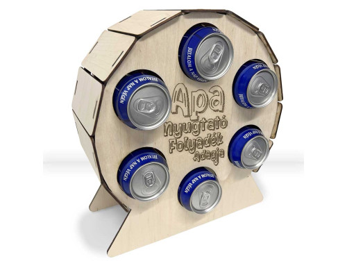 Fa Hatos Sörtartó Hordó - Apa Nyugtató Folyadék Adagja - Sörös Ajándék Apáknak