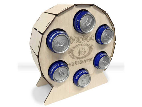 Fa Hatos Sörtartó Hordó - Boldog 18 Szülinapot - Vicces Sörös Ajándék 18. Születésnapra