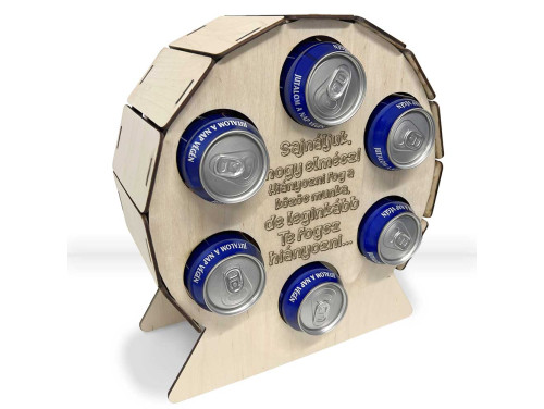 Fa Hatos Sörtartó Hordó - Sajnáljuk, hogy elmész - Vicces Sörös Ajándék Munkahelyi Kolléga Búcsúztatóra