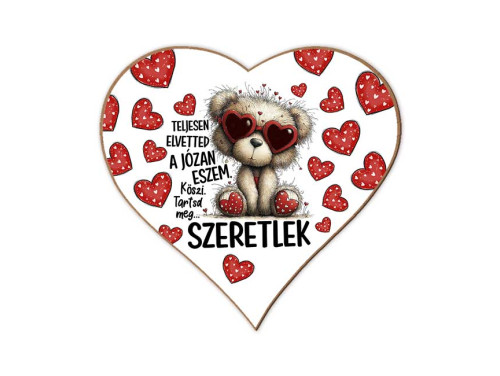 Szerelmes szív hűtőmágnes – „Teljesen elvetted a józan eszem” – Valentin napi ajándék