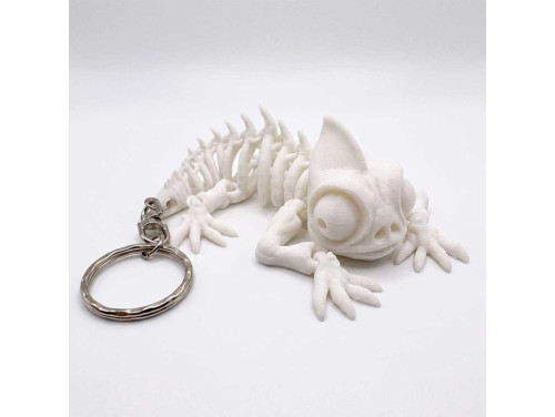 3D Nyomtatott Kaméleon Csontváz Kulcstartó – Egyedi, Vicces Egyedi 3D Nyomtatott Termék