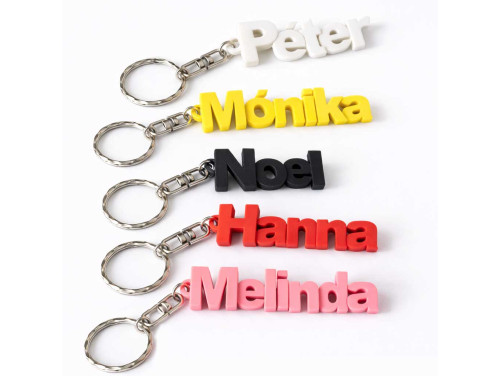 3D Nyomtatott Egyedi Neves Kulcstartó – 3D Nyomtatott Névvel, Személyre Szabható Ajándék