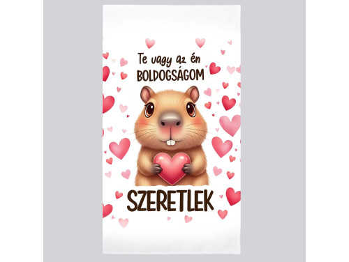 Szerelmes mintás törölköző 50×100 cm - 