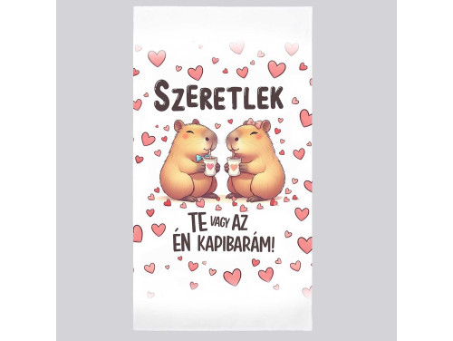 Szerelmes mintás törölköző 50×100 cm - 