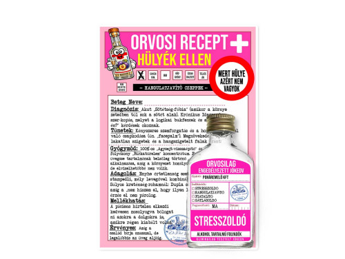 Vicces Orvosi Recept + Laposüveg – Hülyék Ellen - Vicces Ajándék