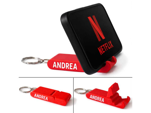 PocketView™ Egyedi Névvel, Felirattal Rendelhető Összecsukható Asztali Telefontartó és Kulcstartó