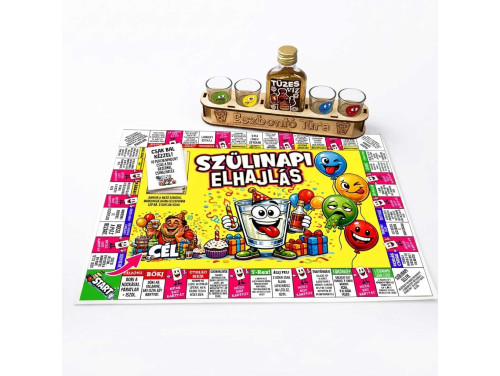 Észbontó Túra - Szülinapi Elhajlás - Vicces Szülinapi Ivós Társasjáték - Születésnapi Ajándék