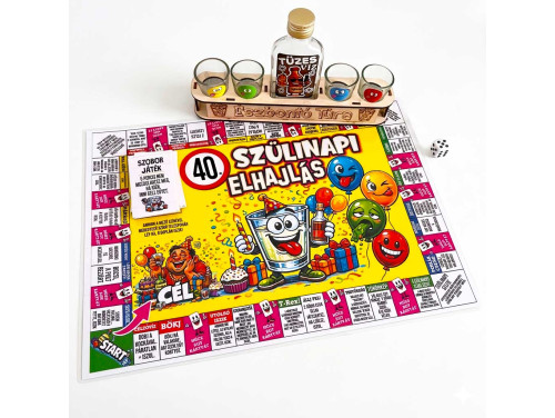 Észbontó Túra - 40. Szülinapi Elhajlás - Vicces Szülinapi Ivós Társasjáték - 40. Születésnapi Ajándék
