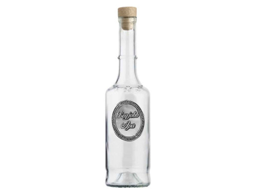 Ovális Fémcímkés Pálinkás Üveg 0,3 l - Legjobb Apa - Ajándék Apáknak