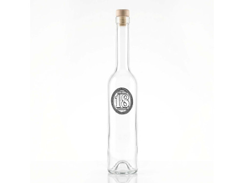 Ovális Fémcímkés Svéd Pálinkás üveg - Boldog 18. Szülinapot felirattal - Születésnapi Ajándék