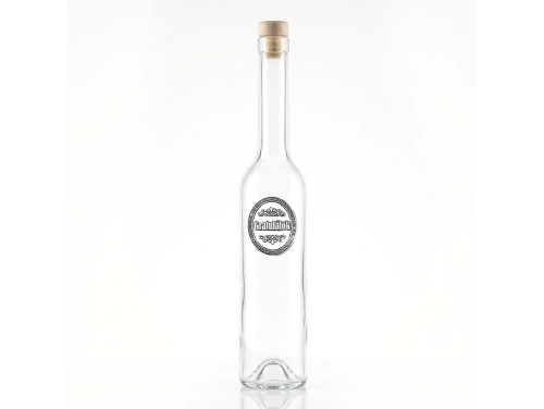 Ovális Fémcímkés Svéd Pálinkás üveg -Gratulálok felirattal - Gratulációs, Ballagási Ajándék