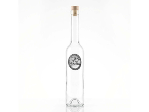 Ovális Fémcímkés Svéd Pálinkás üveg - Boldog Évfordulót felirattal - Évfordulós Ajándék