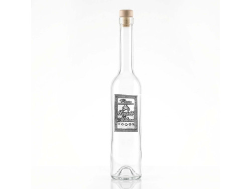 Fémcímkés Svéd Pálinkás üveg - Legjobb Motoros felirattal - Ajándék Motorosoknak