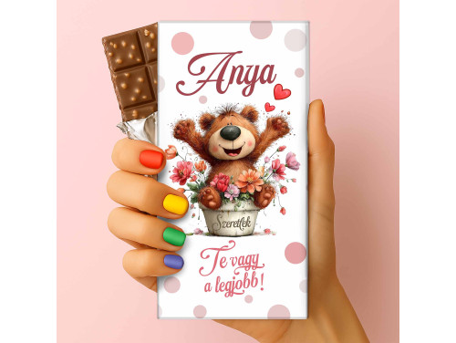 Csoda Csoki - Anyák napi feliratos csokoládé - Anya, Te vagy a legjobb! (75g-os tejtábla) - Anyák Napi Ajándék Anyáknak