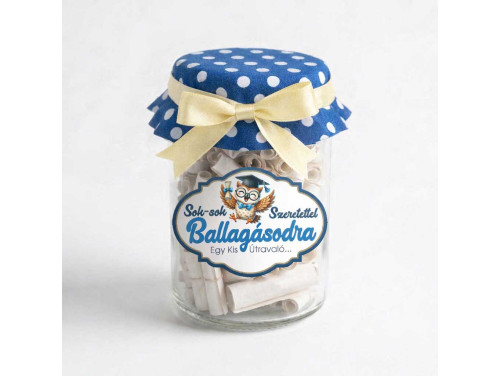 Ballagási Kívánság Befőtt - Sok-sok Szeretettel Ballagásodra Kék - Ballagási Ajándék