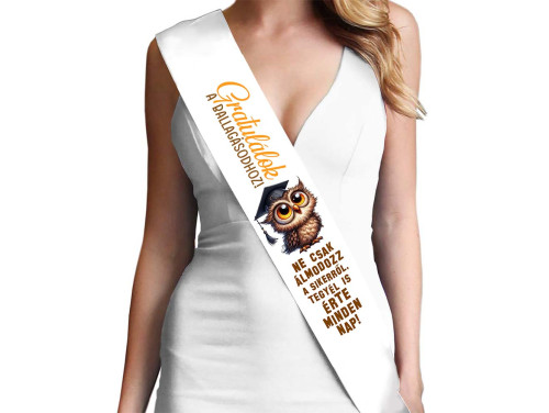 Ballagási Szalag 10 cm x 80 cm - Gratulálok Ne Csak Álmodozz - Ballagási Vállszalag, Ajándék