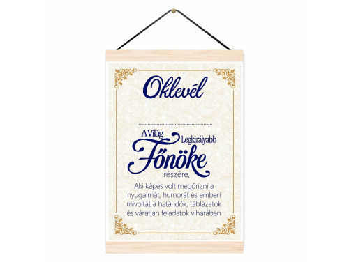 Oklevél - A Világ Lekirályabb Főnöke - Oklevél Főnöknek