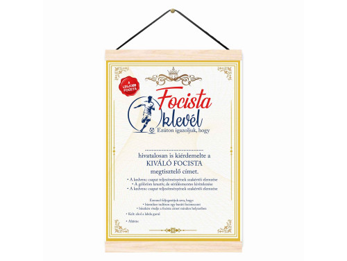 Oklevél - Kíváló Focista Oklevél, Focistának Ajándék