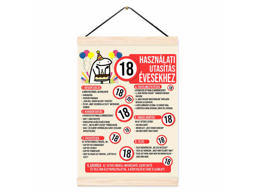 Oklevél - Használati Utasítás 18 Évesekhez - Születésnapi Oklevél - 18. Születésnapi Ajándék