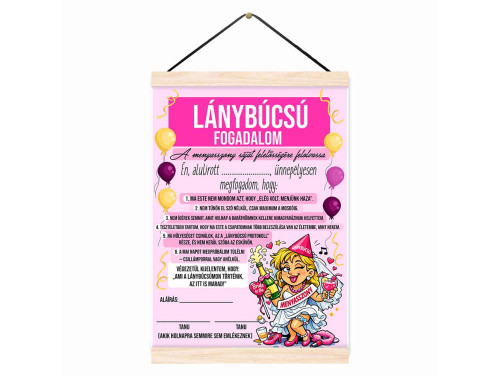 Oklevél - Lánybúcsú Fogadalom - Lánybúcsú Fogadalom, Oklevél - Vicces Ajándék Lánybúcsúra