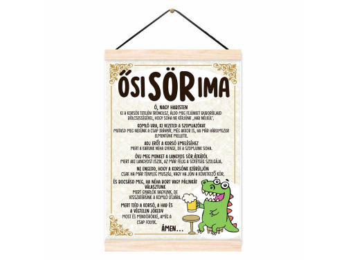 Oklevél - Ősi Sör Ima - Vicces Ajándék Sörimádóknak