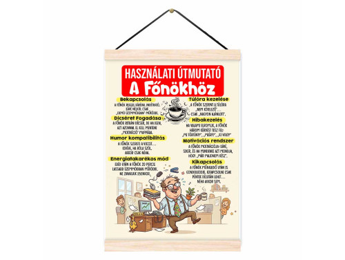 Oklevél - Használati Útmutató A Főnökhoz - Vicces Ajándék Főnöknek