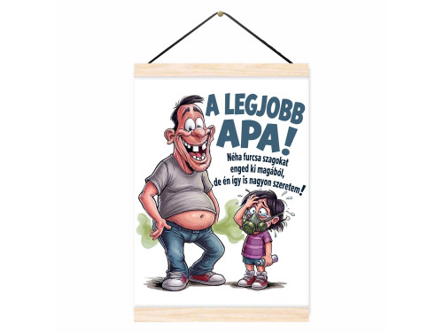 Oklevél - A Legjobb Apa Szagos - Apáknak, Apák Napi Ajándék