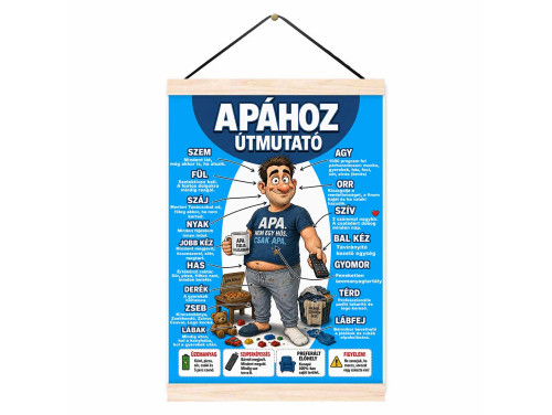 Oklevél - Apához Útmutató - Apáknak, Apák Napi Ajándék