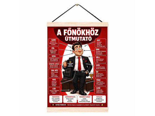 Oklevél - A Főnökhöz Útmutató - Vicces Ajándék Főnököknek