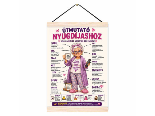 Oklevél - Útmutató Nyugdíjashoz női - Vicces Ajándék Nyugdíjba Vonulásra