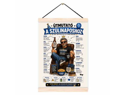 Oklevél Születésnapra - Útmutató A Szülinaposhoz Férfi Oklevél - Születésnapi Ajándék Férfiaknak