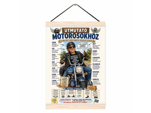 Oklevél - Útmutató Motorosokhoz - Ajándék Motorosoknak