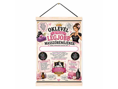 Oklevél A Világ Legjobb Masszőrnőjének - Ajándék Masszőrnek