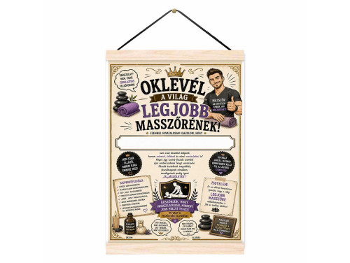Oklevél A Világ Legjobb Masszőrnek - Ajándék Masszőrnek