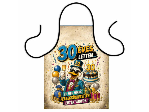 (TK088) Vicces kötény - 30 éves lettem - 30. Születésnapi Grillmester Kötény