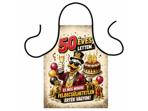 (TK090) Vicces kötény - 50 éves lettem - 50. Születésnapi Grillmester Kötény