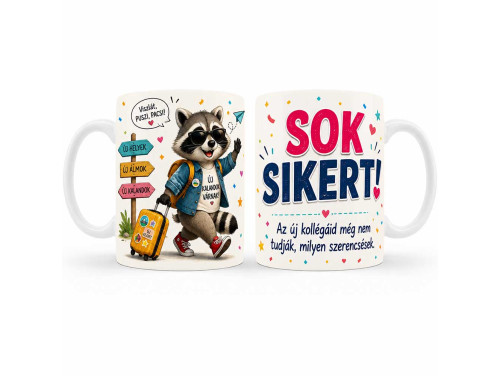 (B1470) Vicces Búcsúztató Bögre Kollégának – Sok Sikert! – Humoros Ajándék Munkahelyváltáshoz