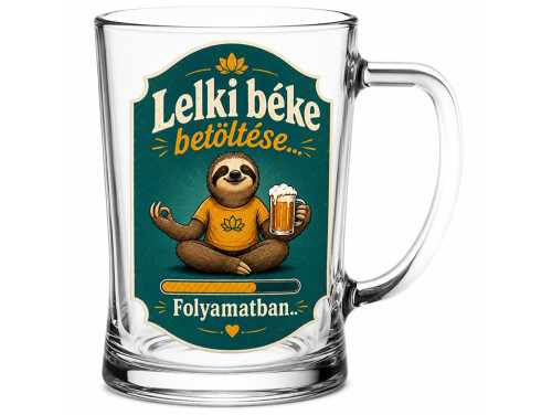(SS393) Vicces Söröskorsó 500 ml – Lelki Béke Betöltése Folymatban