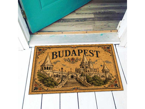 Hungary Lábtörlő - Budapest Halászbástya lábtörlő 40×60 cm – Vintage Hungary ajándék